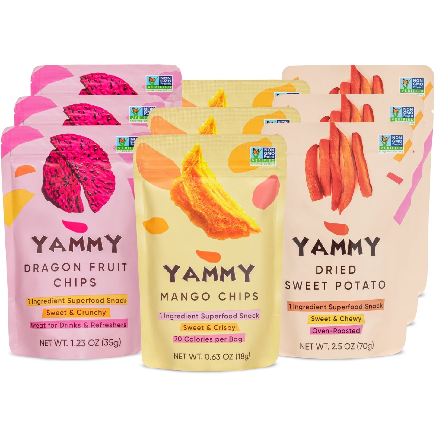Yammy 1 Ingredient Superfood Snack Variety Pack - Yammy 1 Ingredient Superfood Snacks