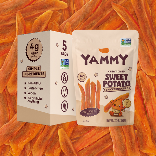 Snickerdoodle Chewy Dried Sweet Potato – Sweet Asian Snack (Pack of 5)