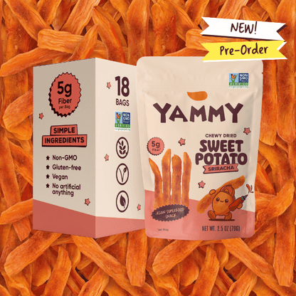 Sriracha Dried Sweet Potato Sticks – Soft & Chewy Asian Snack - Yammy Snacks