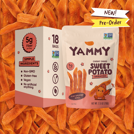 Sriracha Dried Sweet Potato Sticks – Soft & Chewy Asian Snack - Yammy Snacks