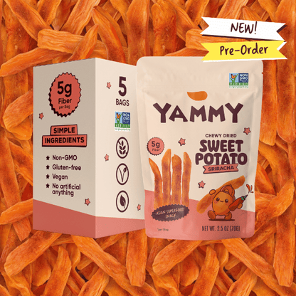 Sriracha Dried Sweet Potato Sticks – Soft & Chewy Asian Snack - Yammy Snacks