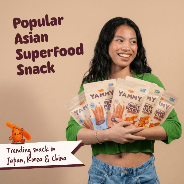 Yammy Chewy Dried Sweet Potato Sticks Variety Pack (Pack of 10) - Yammy Snacks