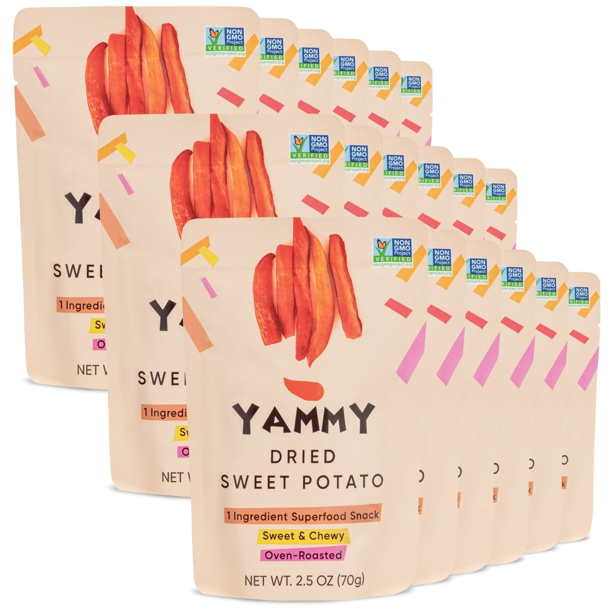 Yammy Dried Sweet Potato Sticks - Yammy 1 Ingredient Superfood Snacks