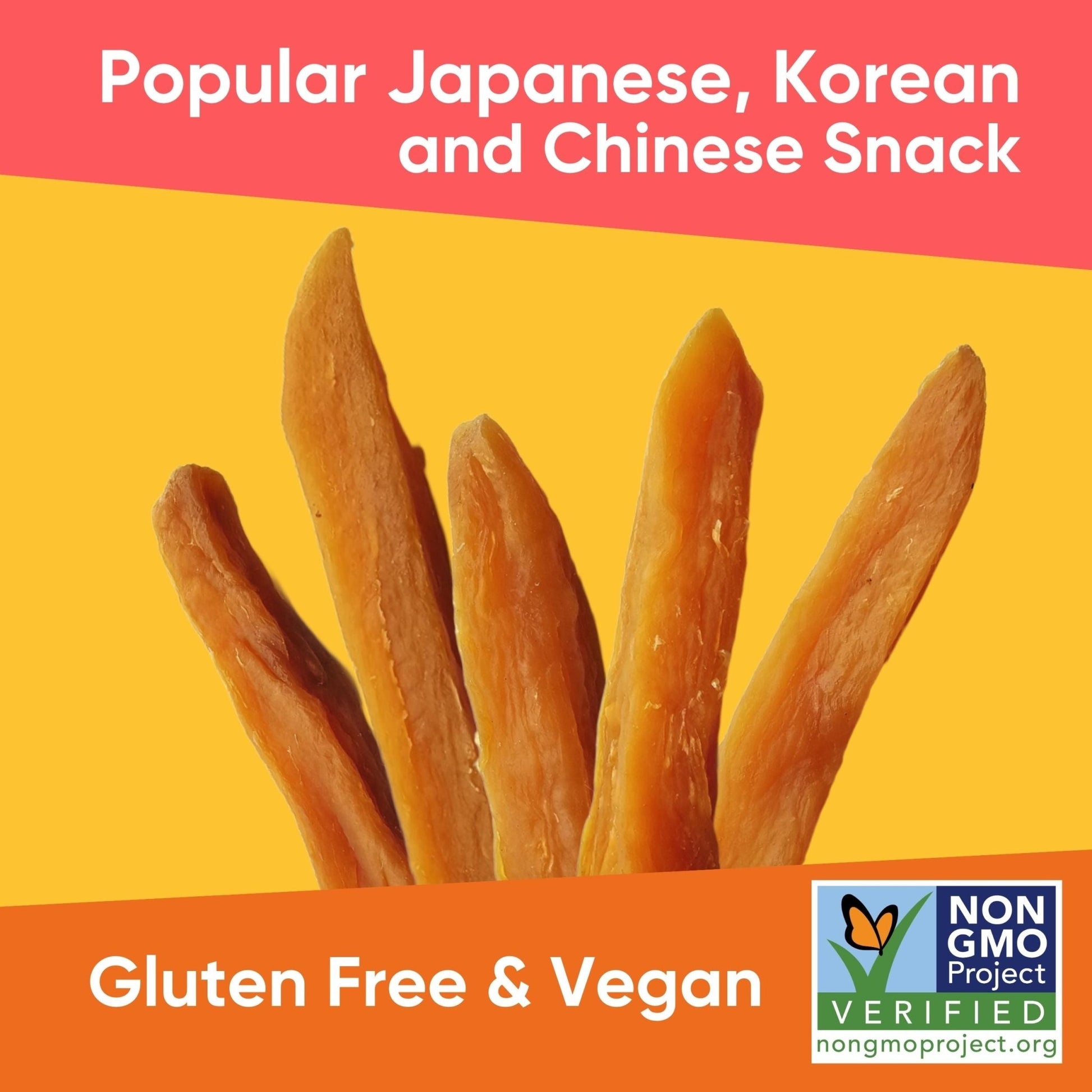 Yammy Dried Sweet Potato Sticks Snack Size 2.5 oz - Yammy 1 Ingredient Superfood Snacks