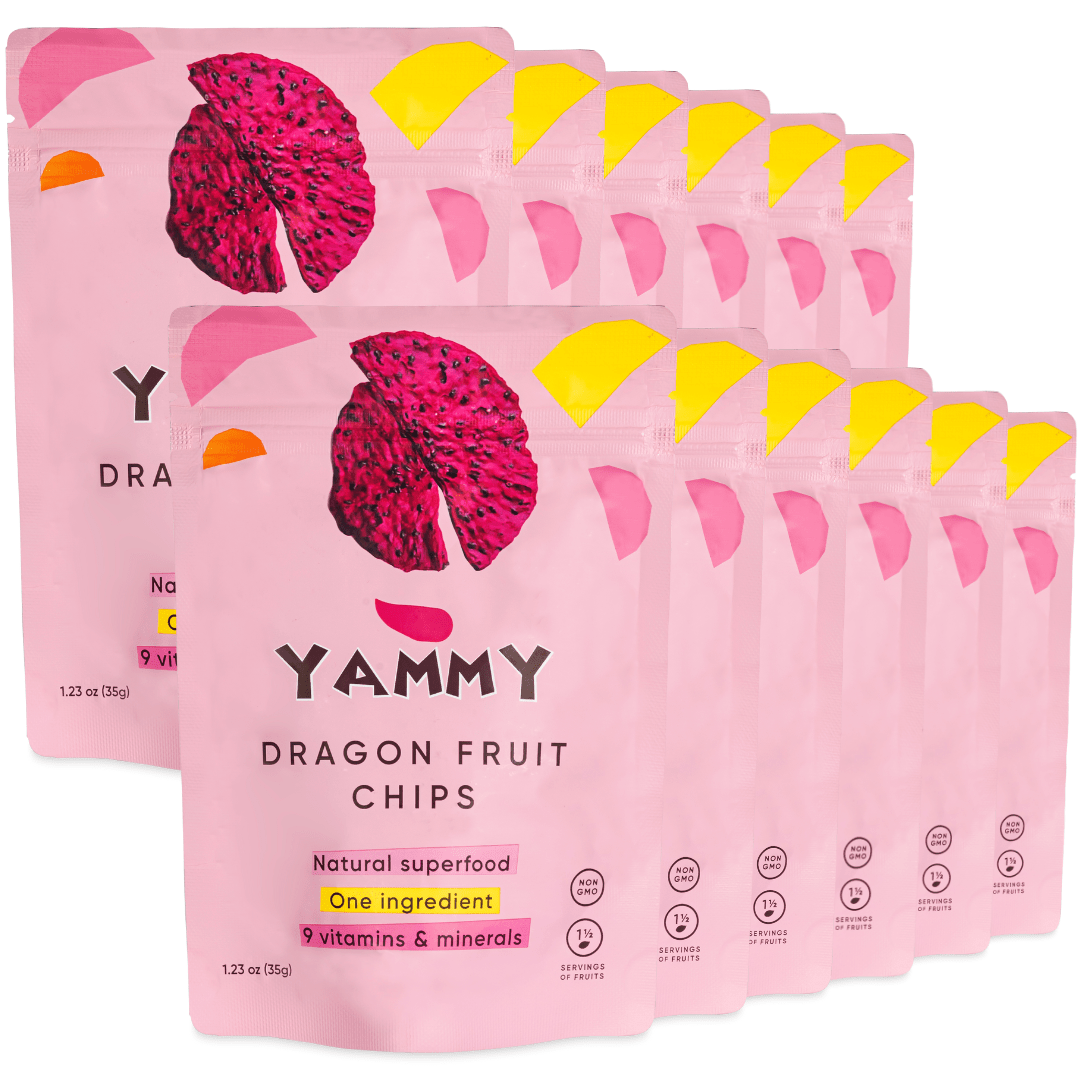 Yammy Dried Dragon Fruit Chips - Yammy 1 Ingredient Superfood Snacks
