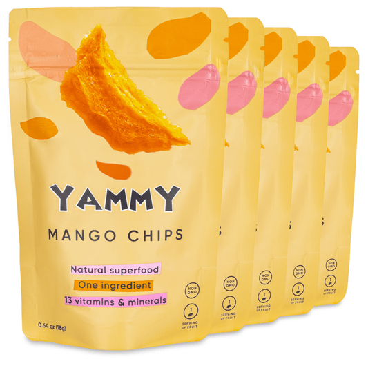 Yammy Dried Mango Chips - Yammy 1 Ingredient Superfood Snacks
