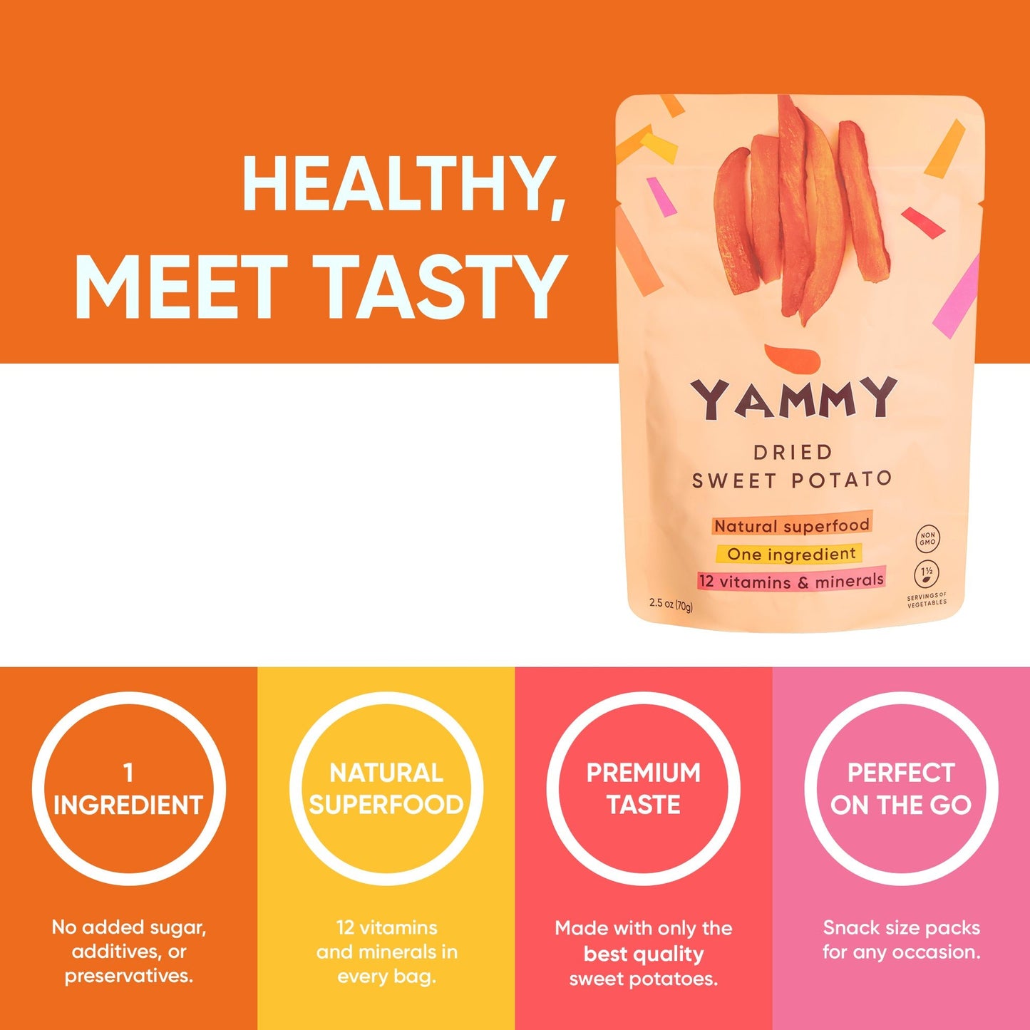 Yammy Dried Sweet Potato - Yammy by Jive Snacks